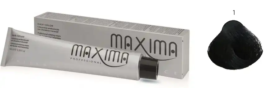 صبغة شعر كريم من ماكسيما 1 اسود  100 مل