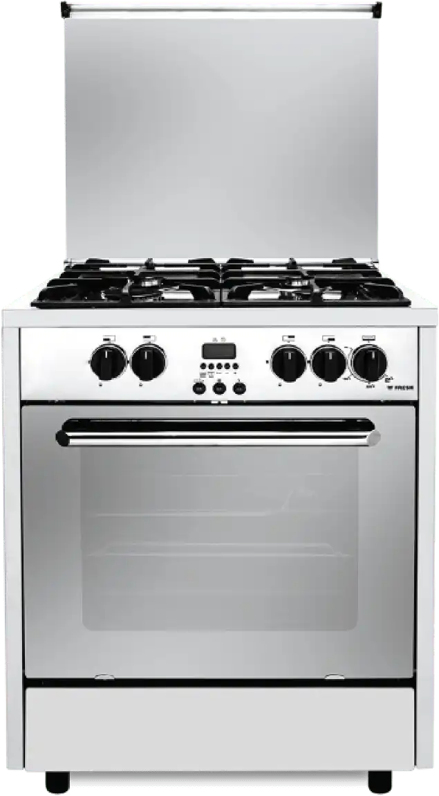 بوتاجاز فريش بروفيشنال، 65×65 سم، 4 شعلة، أمان كامل، سلفر