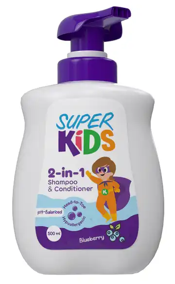 شامبو و بلسم للأطفال  2*1  خالي من السلفات  من سوبر كيدز 500مل