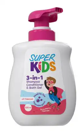 شامبو و بلسم للأطفال  3*1 من سوبر كيدز 500مل