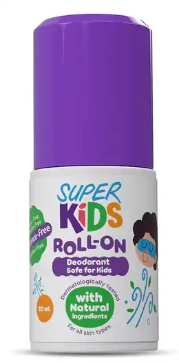 مزيل عرق للاطفال سوبر كيدز، مزيل عرق رول اون بمكونات طبيعية، 30 مل.