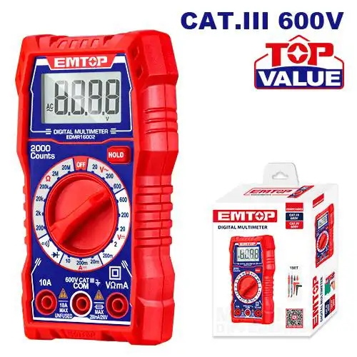 جهاز ملتيميتر ام توب، 600 فولت، ديجيتال ، EDMR16002