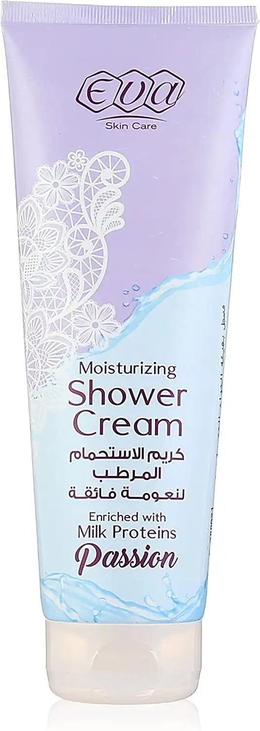 شاور كريم ايفا باشون ببروتين الحليب ، كريم الاستحمام المرطب لنعومة فائقة ، 250 مل .