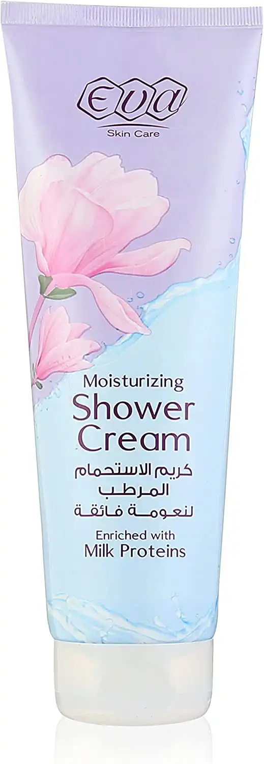 شاور كريم ايفا ببروتين الحليب ، كريم الاستحمام المرطب لنعومة فائقة ، 250 مل .