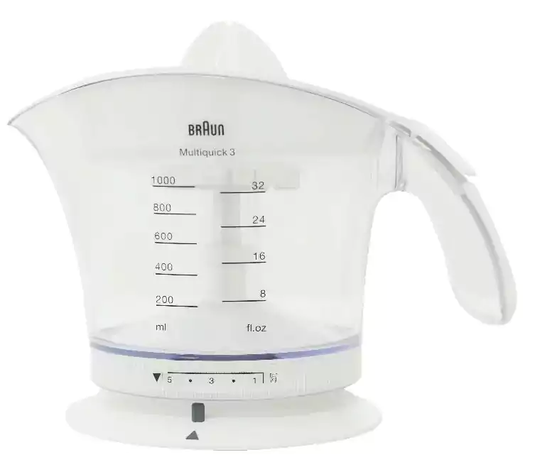 Braun Multi Quick 3 Orange Juicer 1 liter, 20 watt, White MPZ9