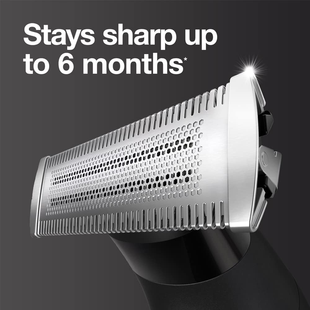 ملحق تهذيب اللحيه براون سيريز اكس، شفرة بديلة Xt10، تقنية 4D بليد، اسود