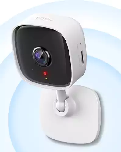 كاميرا مراقبة تي بي لينك تابو، لاسلكية واي فاي، بدقة 3 ميجابكسل، C110، أبيض