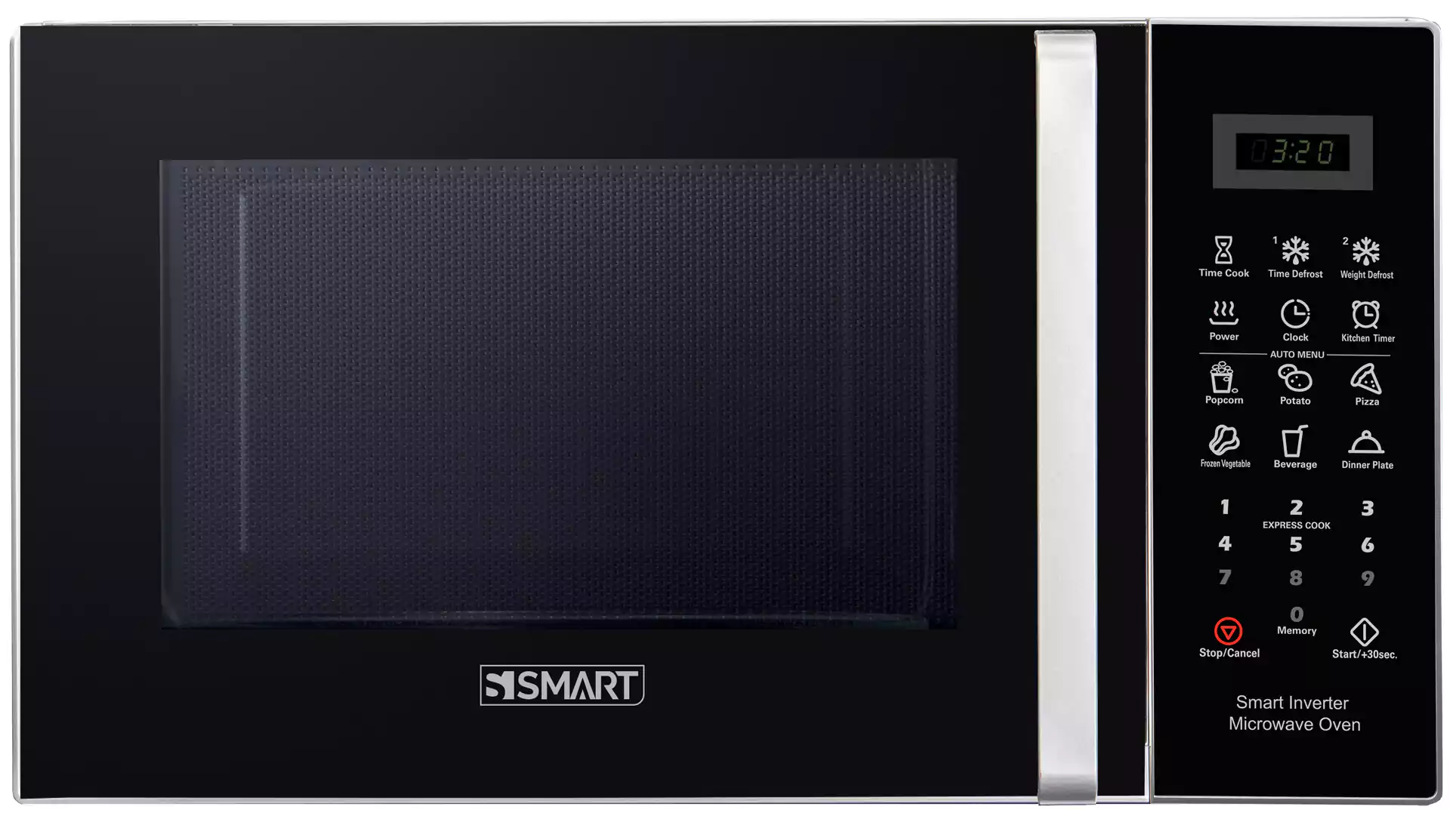 ميكرويف سمارت 25 لتر ديجيتال، 800 وات، فضي، SMW253AXX