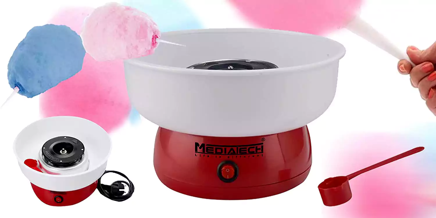 ماكينة صنع غزل البنات ميديا تك، 500 وات، أحمر، MT.CM250