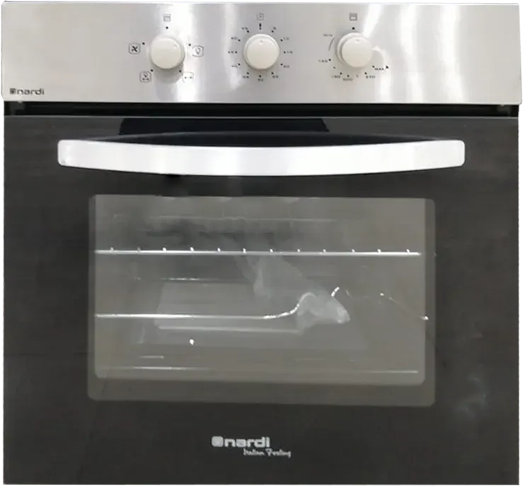 فرن  بلت ان ناردي 60 سم، غاز ،67 لتر، شواية، أسود*فضي، FGX08XN