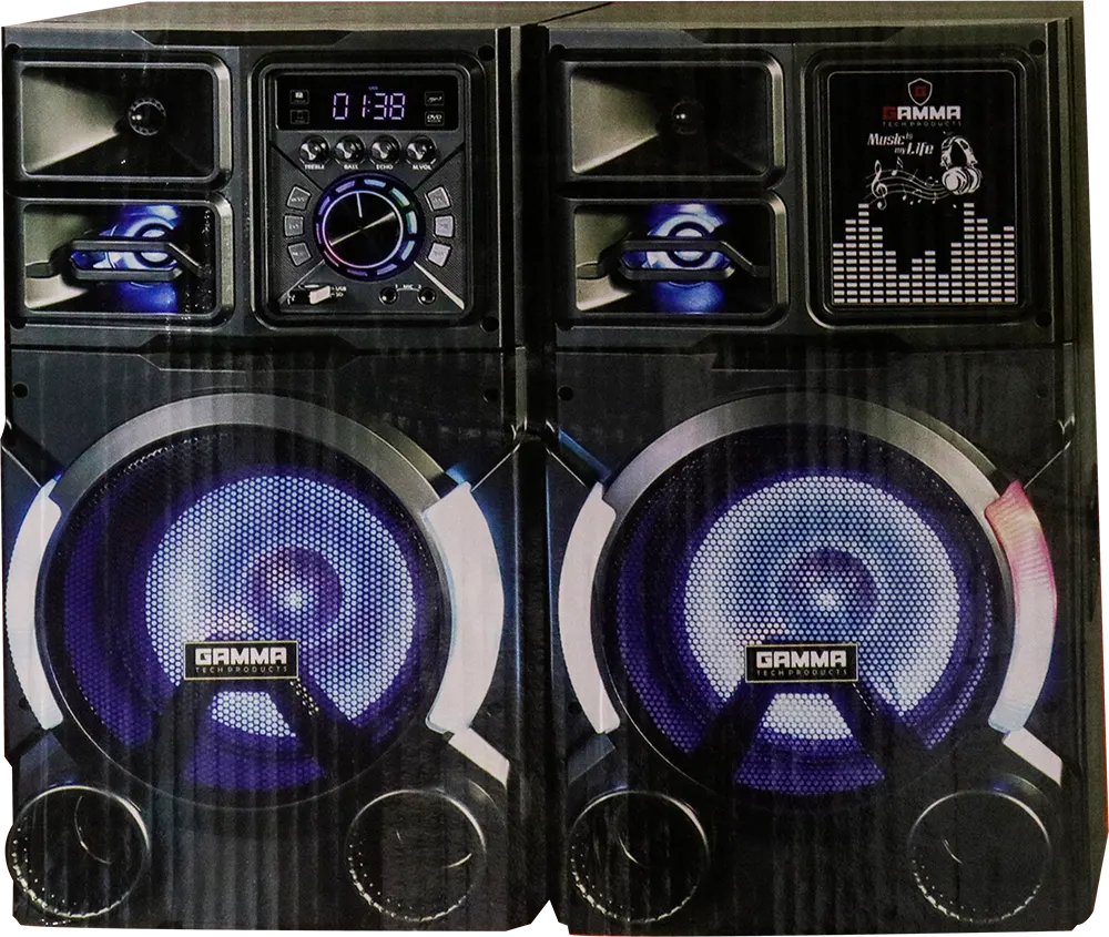 مكبر صوت جاما تك، 10 بوصة، شاشة ليد، يو أس بي، أف أم، -GT15500
