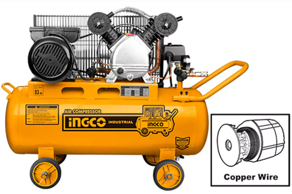 Air Compressor Ingco 50 Liters, 2 HP, Yellow, AC1200508