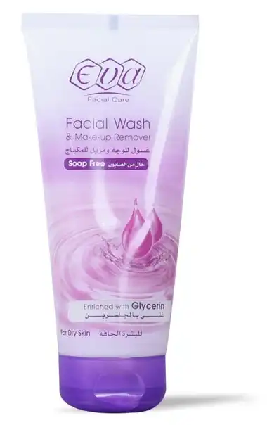 غسول ايفا بالجلسرين مزيل مكياج وغسول للبشرة الجافة، 150 مل