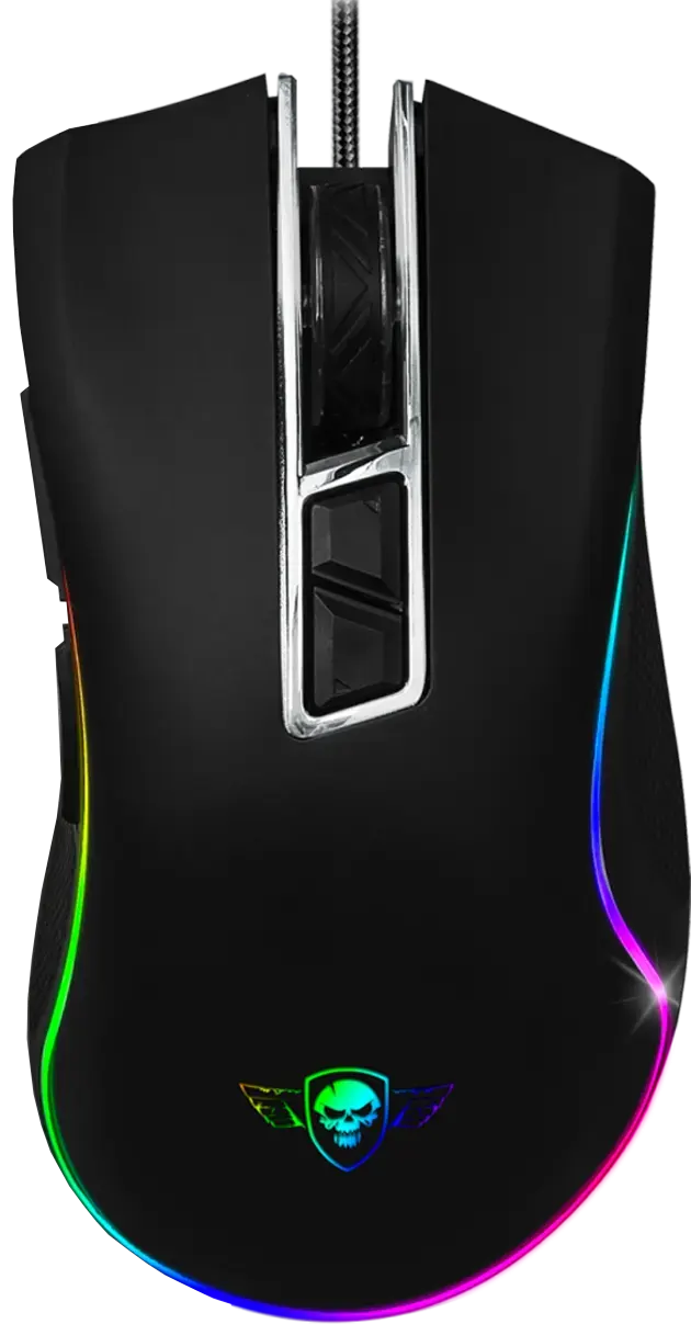 ماوس جيمنج سبيريت أوف جيمر، سلكي، إضاءه ليد، 8000 DPI، أسود، PRO-M6