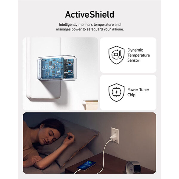 شاحن أنكر نانو برو 521 جداري 40 واط، شحن سريع، أبيض، A2038621