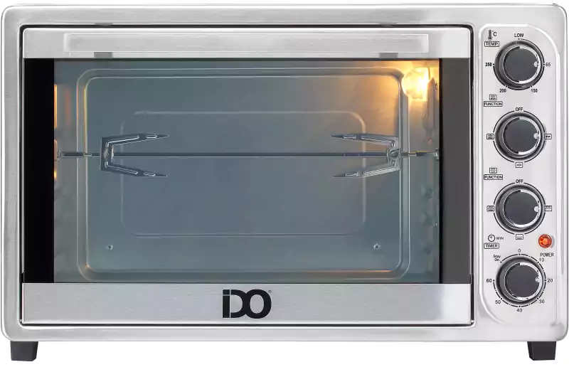 IDO Electric Oven 50 Liters with Grill and Fan, 2000 Watt, Silver TO50DG-SV