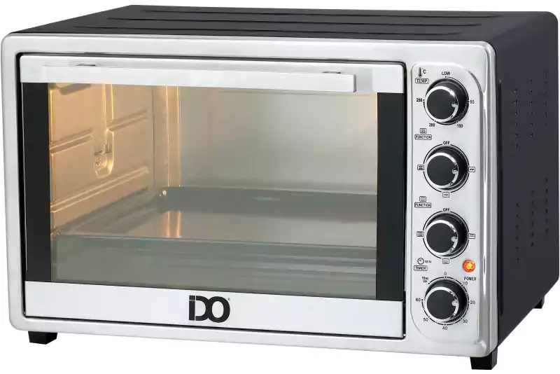 IDO Electric Oven 50 Liters with Grill and Fan, 2000 Watt, Silver TO50DG-SV