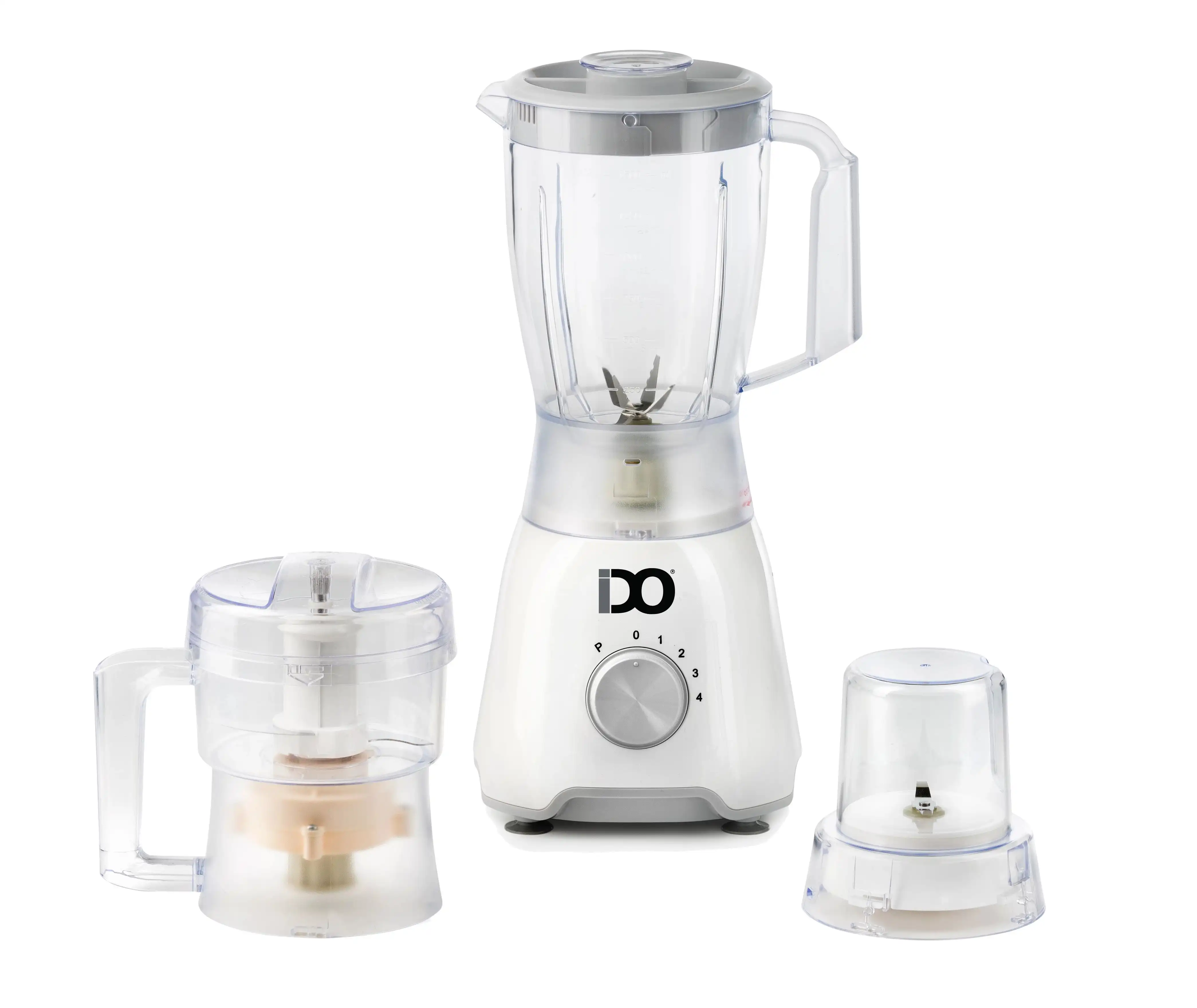 خلاط كهربائي أي دو، 600 وات، 1.5  لتر، مطحنة، مفرمة خضروات ولحوم، أبيض  BLCH600-WH