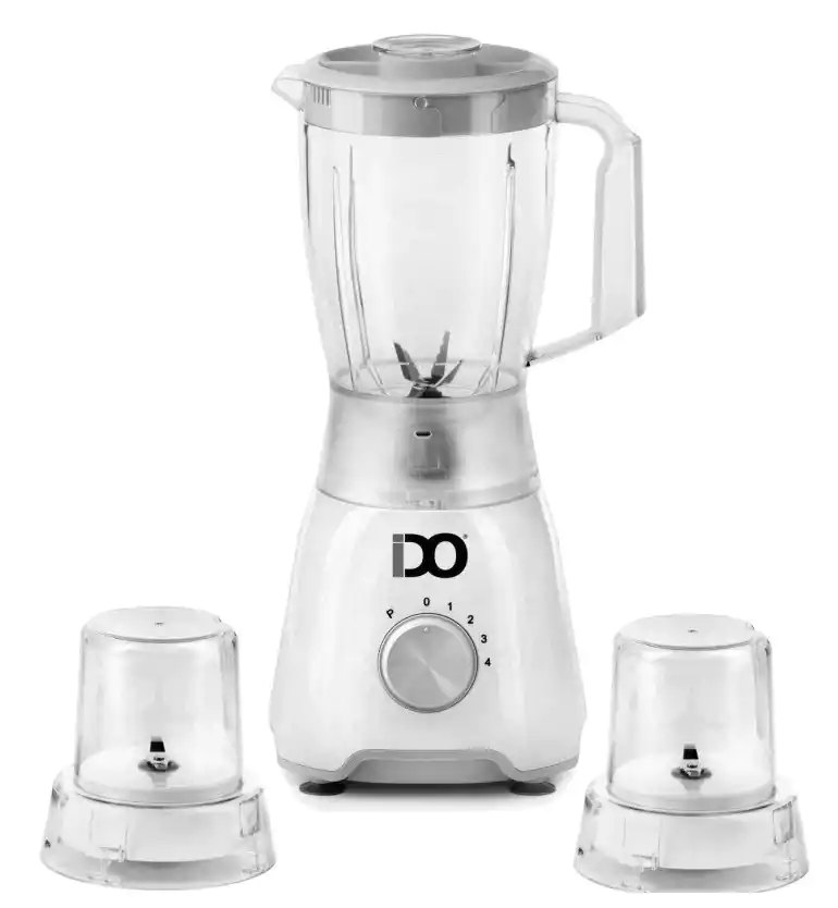 خلاط كهربائي أي دو، 600 وات، 1.5 لتر، 2 مطحنة، أبيض، BLGR600-WH