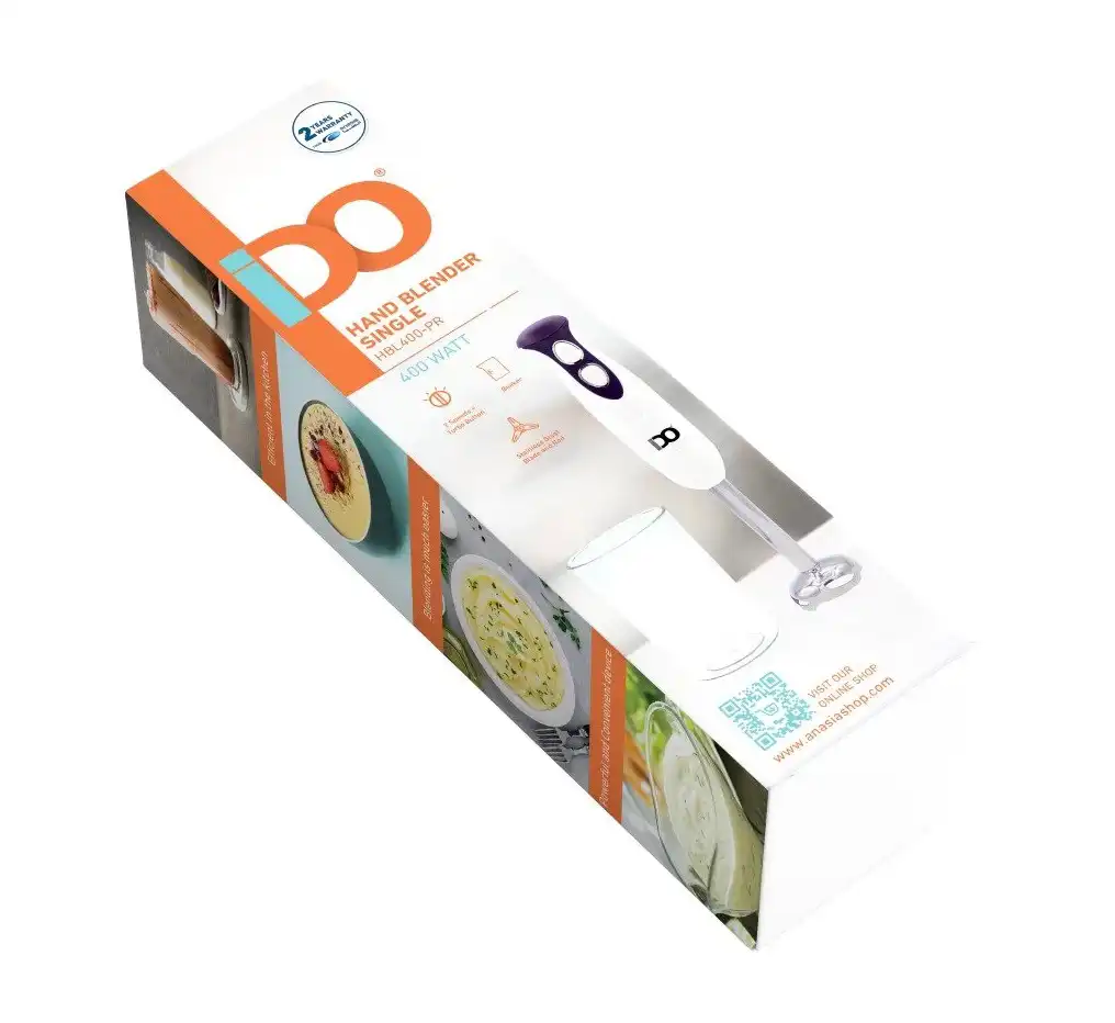 هاند بلندر أي دو، 400 وات، 600 مللي، أبيض ، HBL400-PR