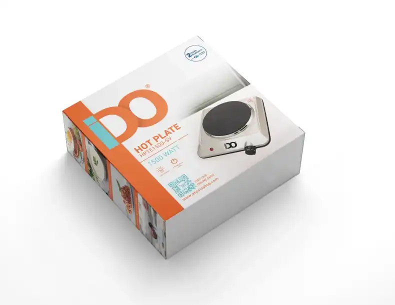 بوتاجاز مسطح كهرباء ايدو، 1عين، 1500 وات، استانلس، HP1E1500-SV