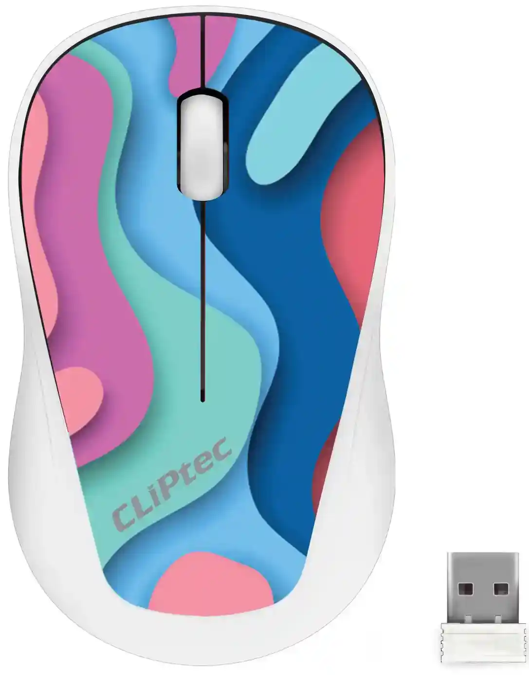 ماوس لاسلكي كليب تيك، 1200 DPI، أحادي النطاق، متعدد الألوان، RZS866T-T3