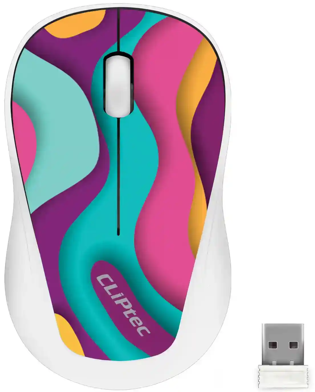 ماوس لاسلكي كليب تيك، 1200 DPI، أحادي النطاق، متعدد الألوان، RZS866T-T1