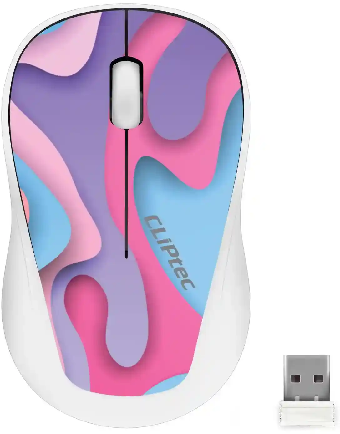 ماوس لاسلكي كليب تيك، 1200 DPI، أحادي النطاق، متعدد الألوان، RZS866T-T2