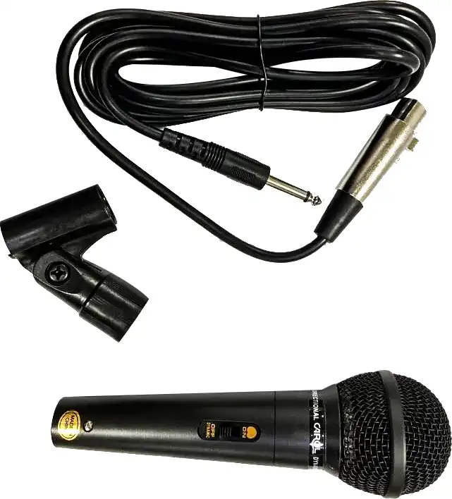 ميكروفون ديناميكي من كارول، سلكي، محمول باليد، أسود، MUD-525