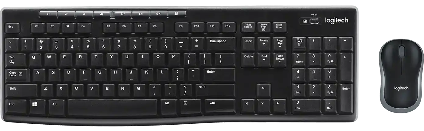 كيبورد + ماوس لوجيتك، لاسلكي، أسود، MK270