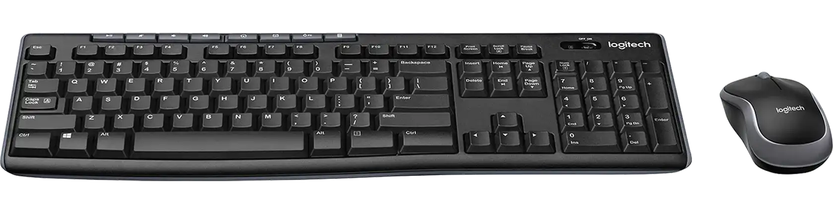 كيبورد + ماوس لوجيتك، لاسلكي، أسود، MK270