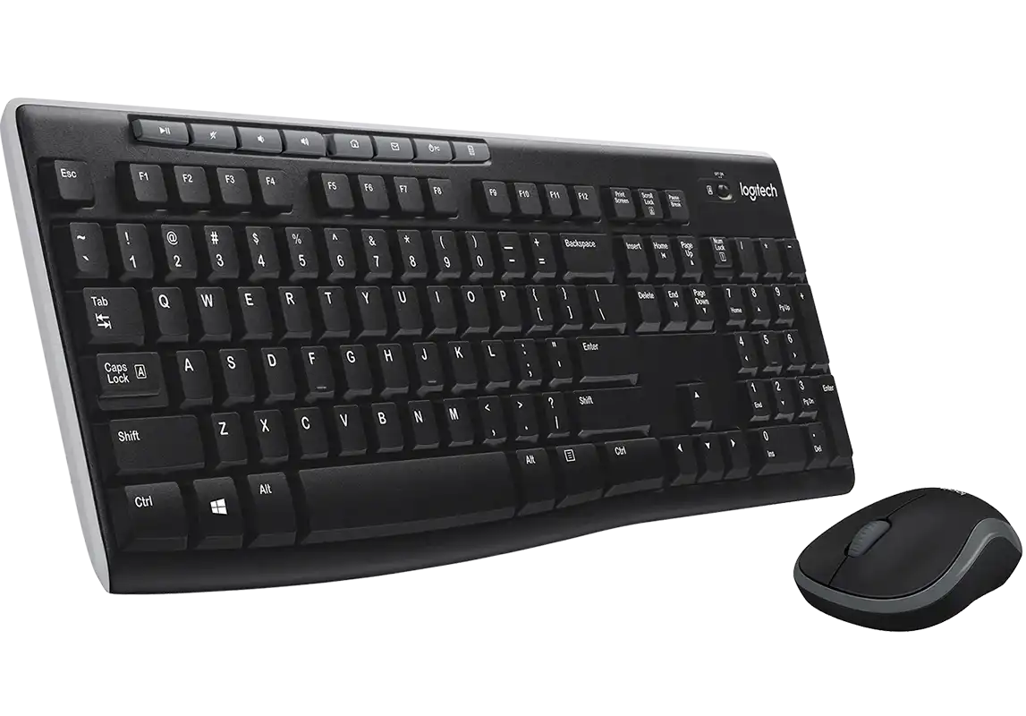 كيبورد + ماوس لوجيتك، لاسلكي، أسود، MK270