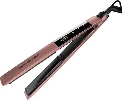 مكواة فرد الشعر راش برش ، ألواح سيراميك ، 240 ° درجة سيلزيوس، ذهبي وردي، X2 ULTRA