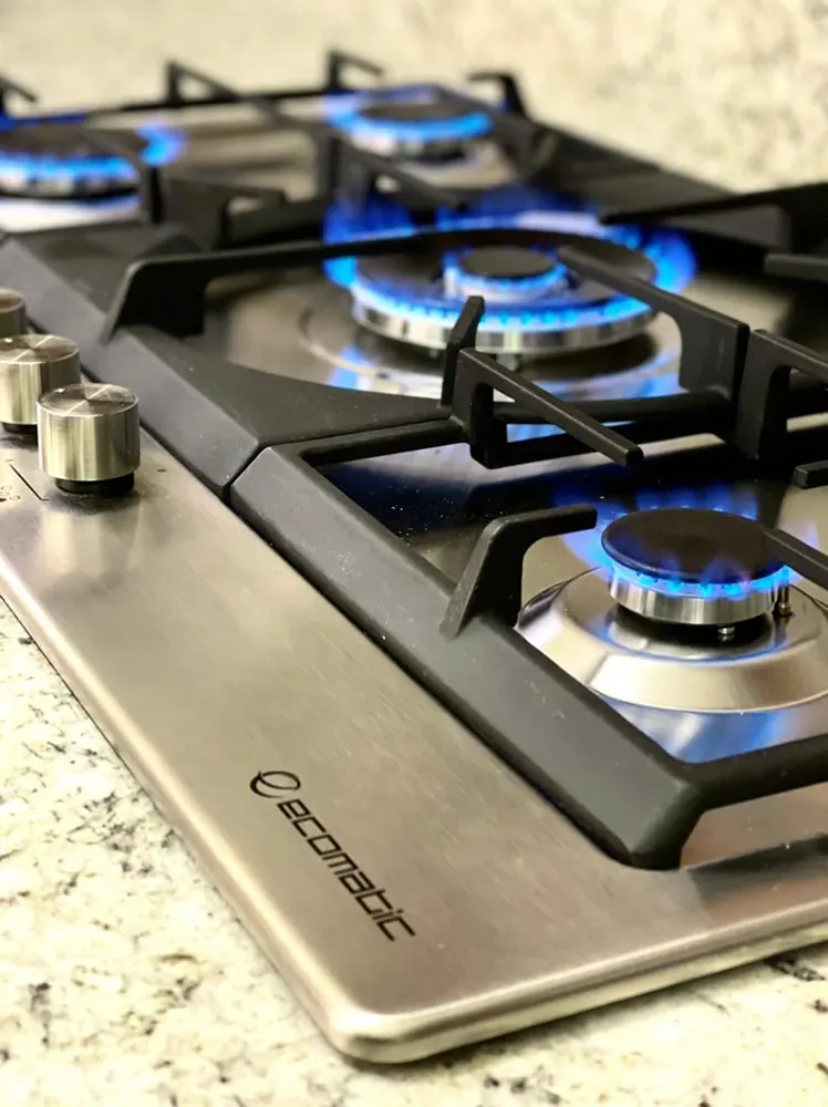 بوتاجاز مسطح بلت ان إيكوماتيك 92 سم، 5 شعلة غاز، سيلفر، S983XLPRO