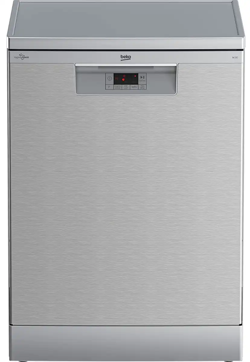 Beko Dishwasher 14 Place Settings, 60 cm, 5 Programs, Half Load, Intensive Clean, Steam Polishing, Silver, DFN15420S