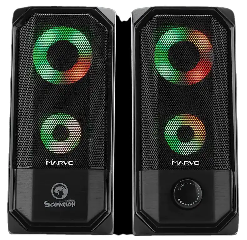 سماعات كمبيوتر مارفو، بمنفذ USB ، قدرة 6 وات ، أسود ، 2B SG-265 SP-126