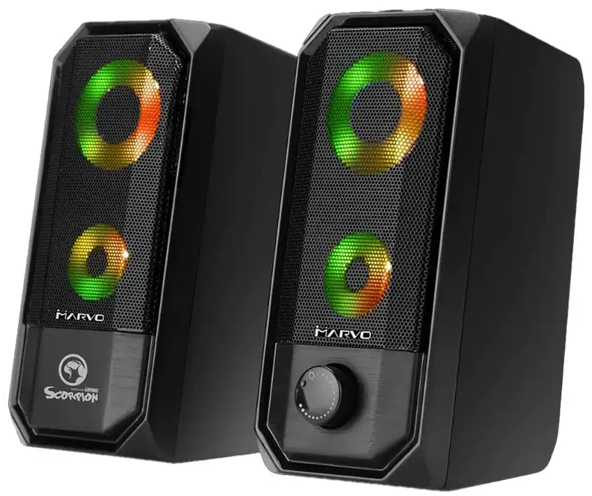 سماعات كمبيوتر مارفو، بمنفذ USB ، قدرة 6 وات ، أسود ، 2B SG-265 SP-126