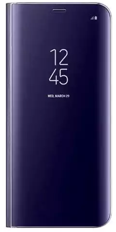 جراب سامسونج S8 كلير فيو، بلاستيك، أزرق داكن