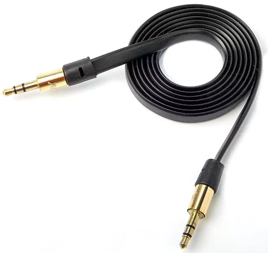 كابل لافينتو من AUX 3.5 الى AUX 3.5 - طوله 1 متر MX327- أسود