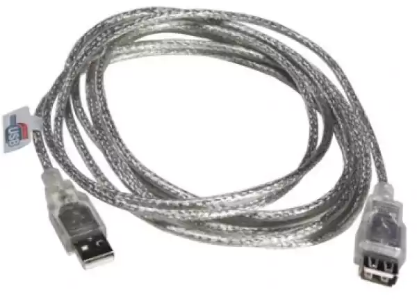 كابل ميديا تك إمتداد يو إس بي بطول 3 متر, فضي