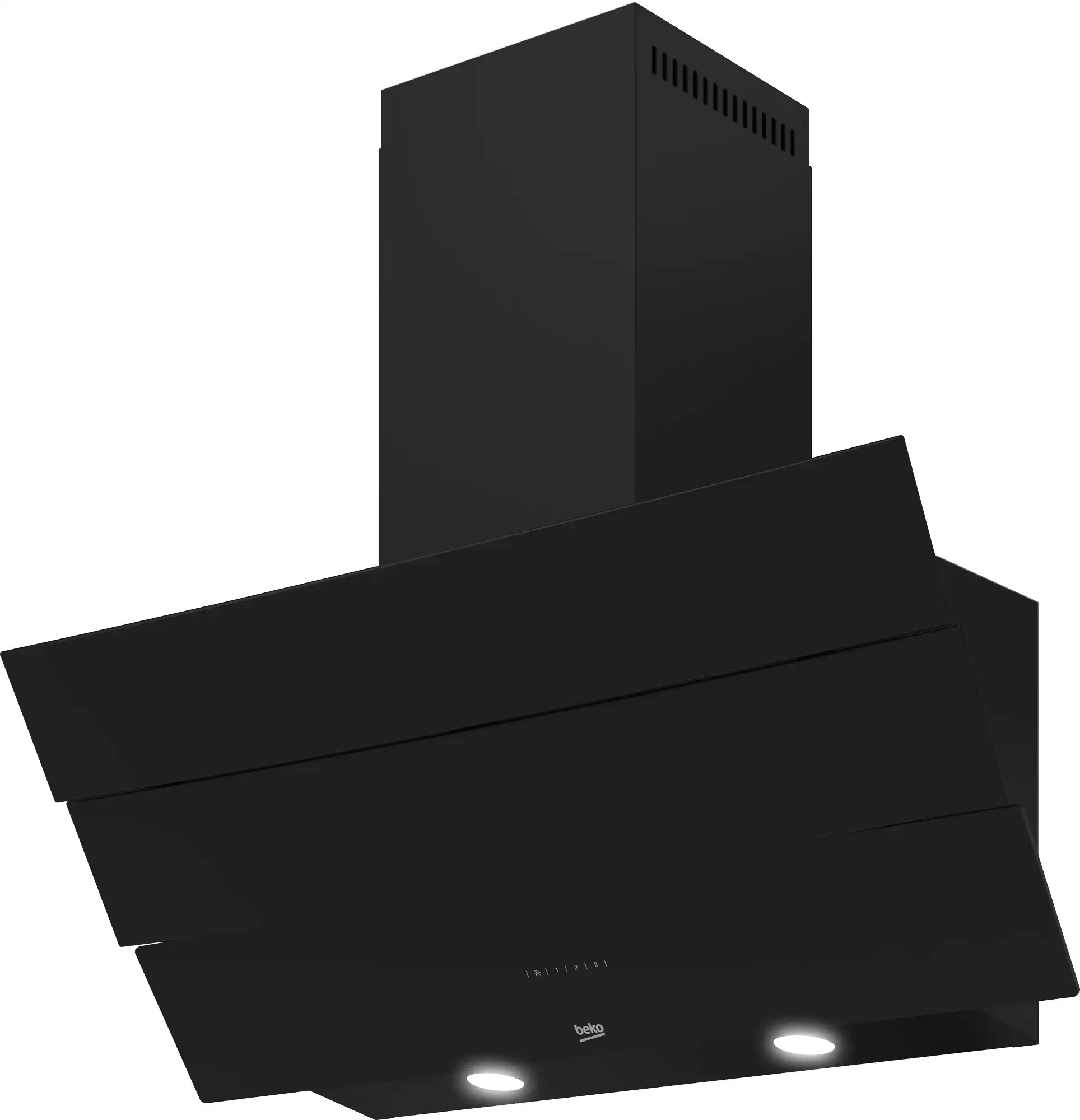 شفاط بلت إن هرمي مائل بيكو ديكوري ، 90 سم ، 3 سرعات ، زجاج أسود ، HCA92640BHE