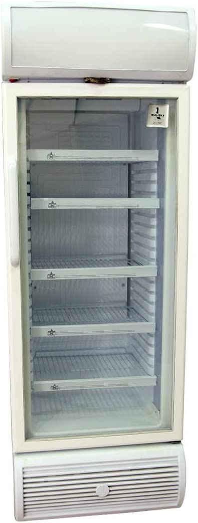 ثلاجة رأسي الاسكا، ديفروست، 250  لتر، باب زجاج ،أبيض، VC270