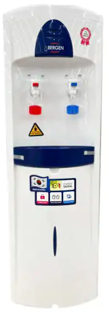مبرد مياه بيرجن كوري، 2 حنفية (بارد + ساخن)، تحميل علوي، أبيض، WFB330LA