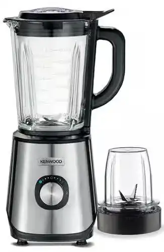 خلاط كهربائي كينوود، 1000 وات، 2 لتر، مطحنة، أسود x سلفر ،BLM45