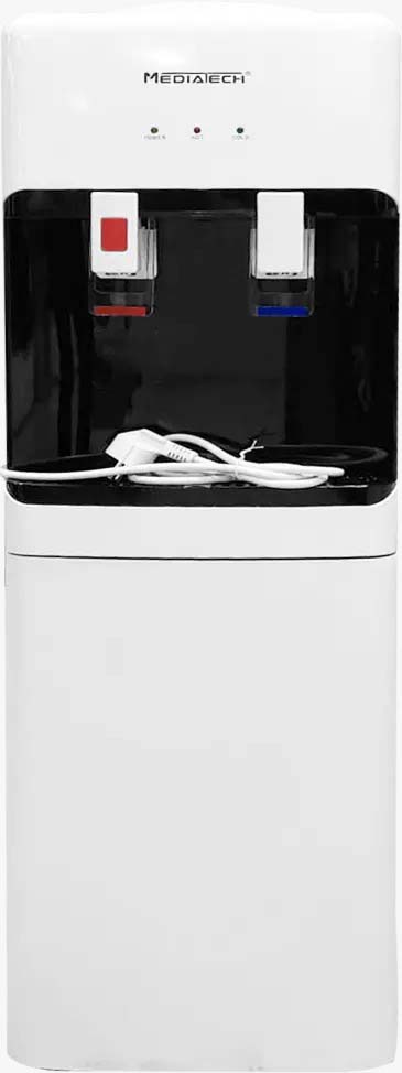 مبرد مياه ميديا تك، 2 حنفية (بارد + ساخن)، تحميل علوي، كابينة، أبيض، MT-WD2526