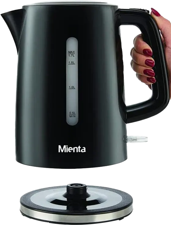 غلاية مياه كهربائية بلاستيك ميانتا، 1.7 لتر، 2150 وات، أسود، EK201620A