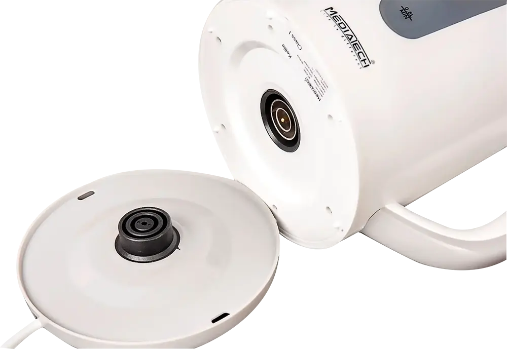 غلاية مياه كهربائية بلاستيك ميديا تيك، 1.7 لتر، 2200 وات، أبيض، MT-K500