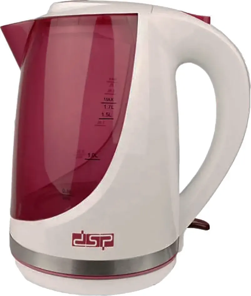 غلاية مياه كهربائية بلاستيك دي إس بي، 1.7 لتر، 2200 وات، أبيض، KK1111