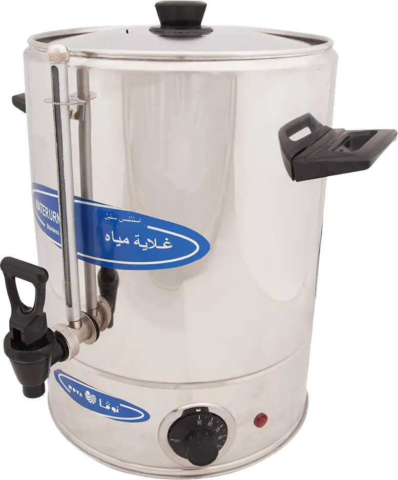 غلاية مياه نوفا للكافيهات، 20 لتر، 3000 وات، استانلس، فضي