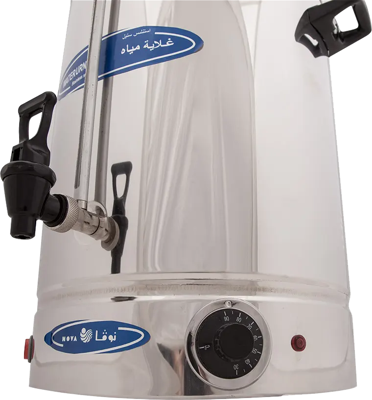 غلاية مياه نوفا للكافيهات، 20 لتر، 3000 وات، استانلس، فضي